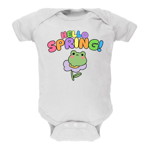 Hello Spring! Froggy Newborn Baby Onesie